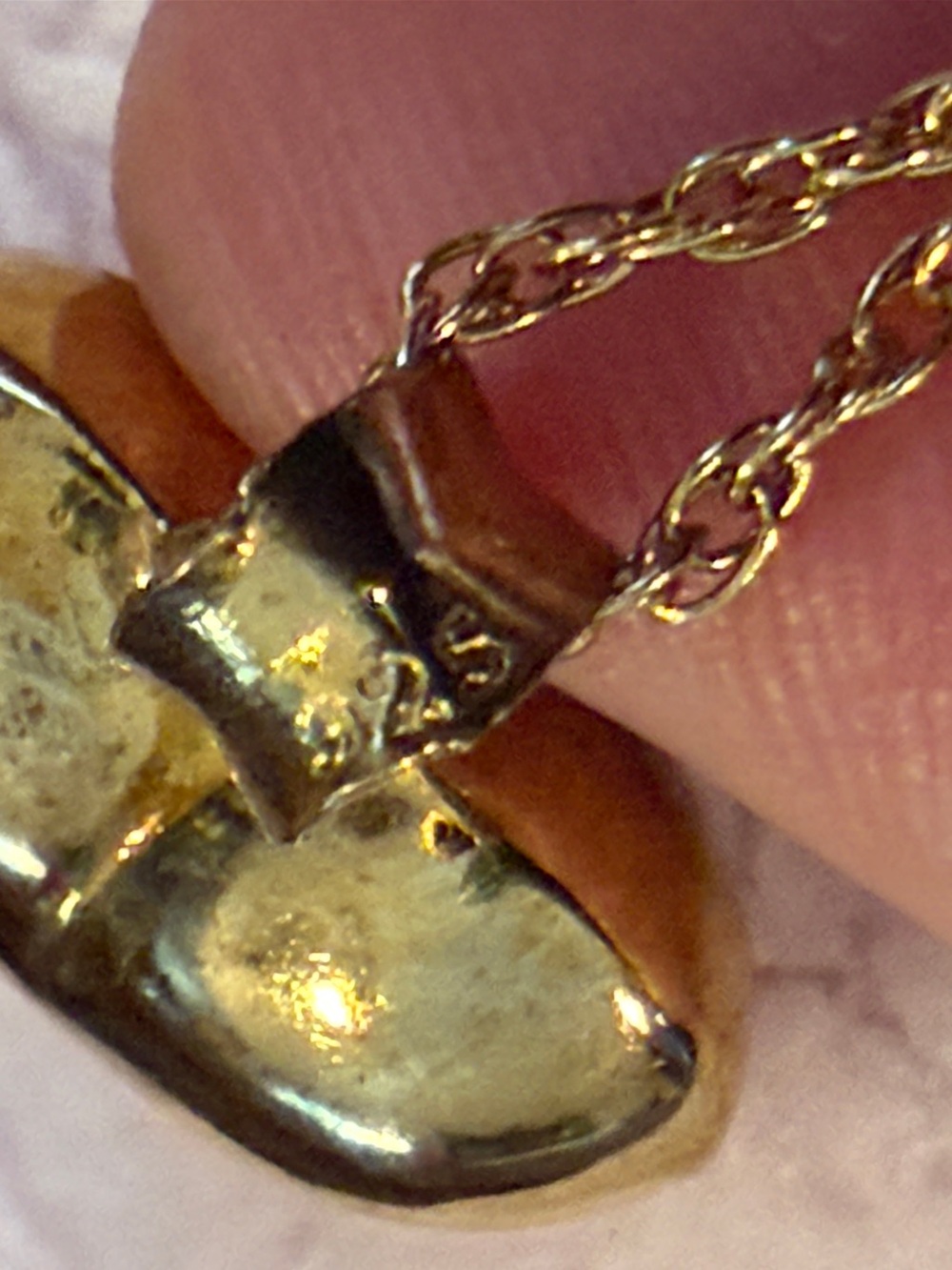Vintage 925 Gold puffed Heart Pendant Necklace and 2 heart bracelets also 925 - Picture 4 of 10